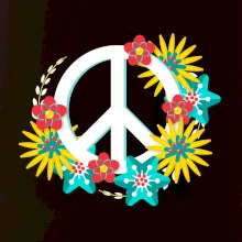 Peace symbol abstraktný