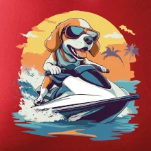 Bígel na vodnom skútri