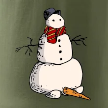 Snehuliak so spadnutým nosom