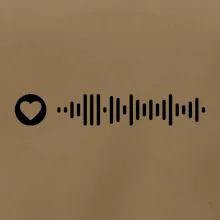 Zamilovaný Spotify kód na prsníku