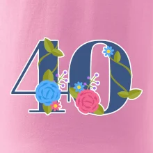 Kvetinové číslo kreslené - 40