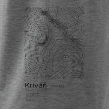 Kriváň - vrstevnice v obdĺžniku