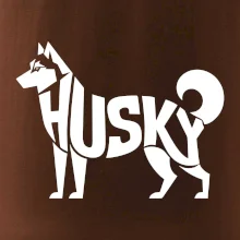 Husky nápis v tele