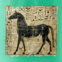 Egyptské hieroglyfy kôň