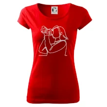 Fotografka stojaca jedným ťahom