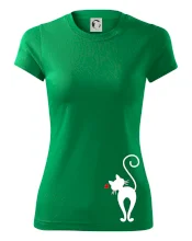 Zamilovaná mačka zozadu