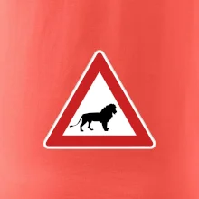 Dopravná značka - Pozor lev Dopravná značka - Pozor lev