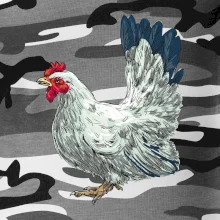 Sliepka kreslená biela