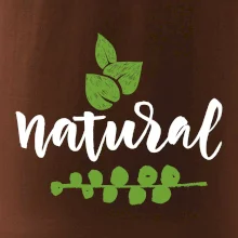 Natural - nápis v listoch