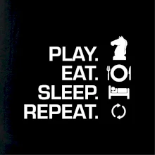 Eat sleep play - šach