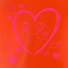 Svadba - kreslené srdce