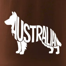 Austrálsky Ovčiak - nápis v tele