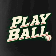 Play ball retro sportovní nápis