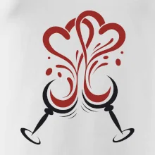 Víno je láska okrúhle poháre