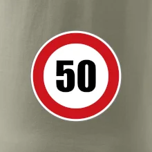 Dopravná značka - obmedzenie rýchlosti 50