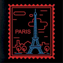 Paríž známka jednoduchá