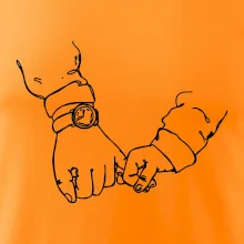 Otec a syn ruky obrys