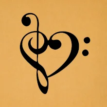 Husľový kľúč srdce