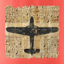 Egyptské hieroglyfy lietadlo