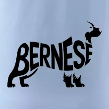 Bernese Mountain Dog nápis v tele