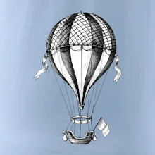 Teplovzdušný balón kreslený