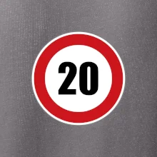 Dopravná značka - obmedzenie rýchlosti 20