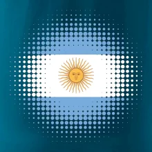 Argentína vlajka bodkovaná