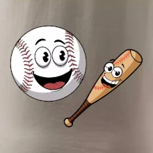 Parové tričko - baseballová raketa a loptička Parové tričko - baseballová raketa a loptička