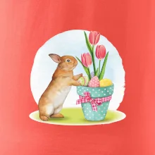 Veľkonočný zajačik tulipány