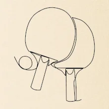 Rakety na stolný tenis jedným ťahom Rakety na stolný tenis jedným ťahom