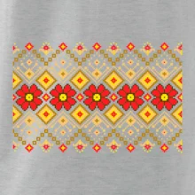 Ukrajinský vzor - Červené kvety