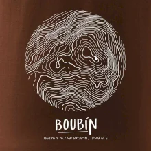 Boubín - vrstevnice v kruhu