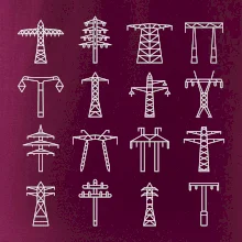 Typy stožiarov vysokého napätia