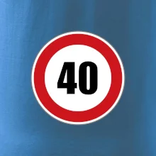 Dopravná značka - obmedzenie rýchlosti 40 Dopravná značka - obmedzenie rýchlosti 40