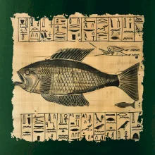 Egyptské hieroglyfy ryba