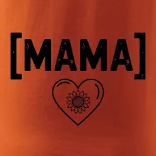 Mama nápis a srdce a slnečnice