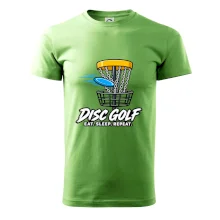Discgolfový kôš s letiacim diskom eat sleep repeat