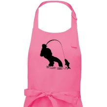 Rybár ťahajúce rybu