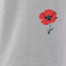 Vlčí mak kreslený na prsníku