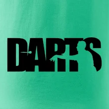 Darts - nápis so šípkarom