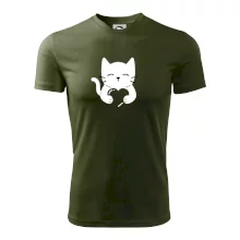 Mačka drží srdce Mačka drží srdce