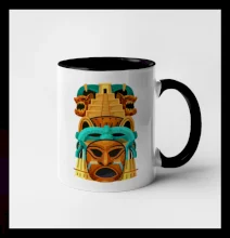 Mayová maska s pyramídou