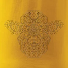 Steampunk včela čiernobiela