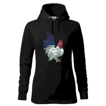 Kohút kreslený biely