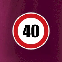 Dopravná značka - obmedzenie rýchlosti 40