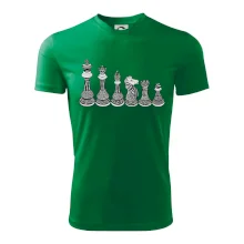 Šachové figúrky v rade - kreslené