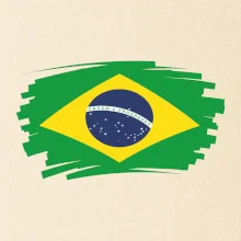 Brazília vlajka štetkou