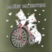 Mačky na bicykli