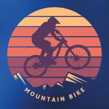 MTB farebný bicykel západ slnka