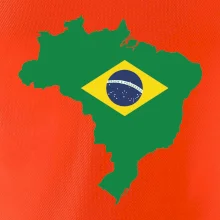 Brazília vlajka v mape